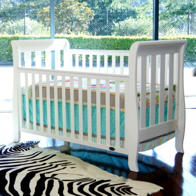 Classic Sleigh Cot - White