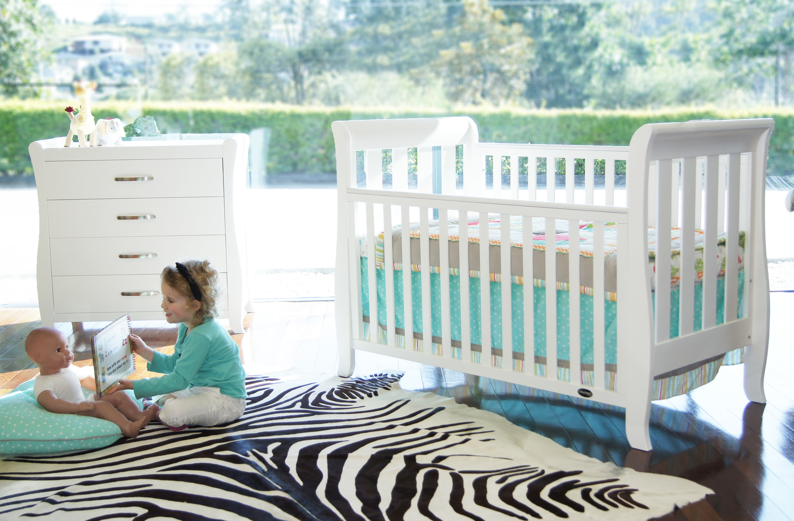 Classic Sleigh Cot - English Oak