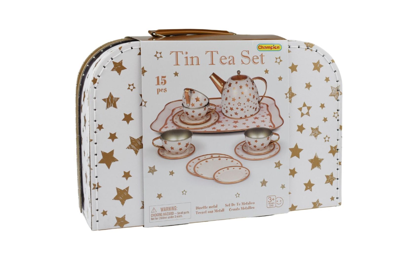 Gold Star Kids Tin Tea Set in Box