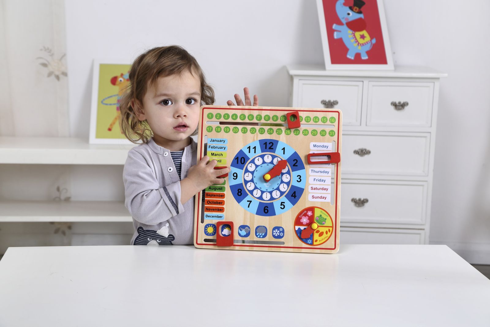 Educational Wooden Toy Learn Clock