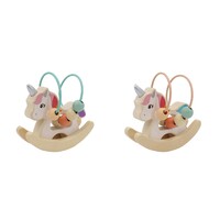 Calm & Breezy Calm & Breezy Wooden Unicorn Rocker - Blue