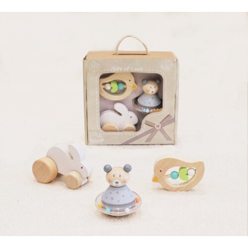 Wooden Baby Gift Set in Box